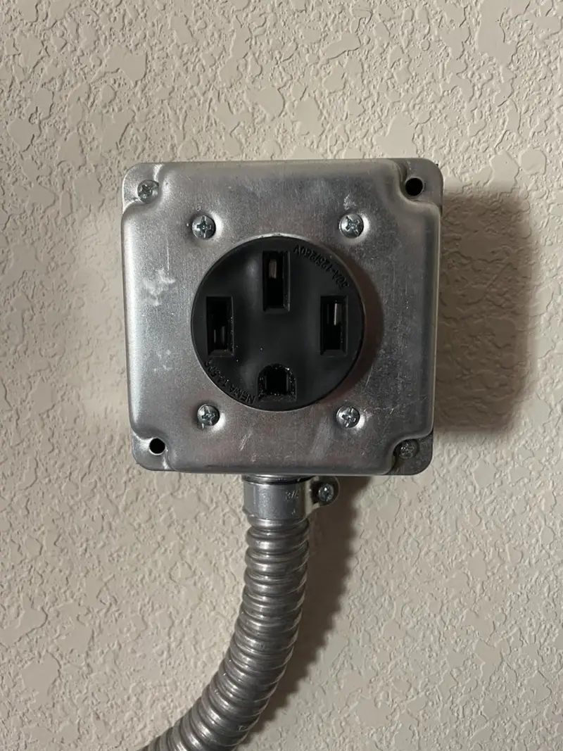 NEMA 14-50 outlet installed for Electrical Panel Upgrade in Gulf Breeze